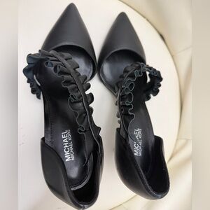 Michael Kors Black Ruffle Heels